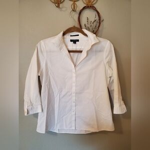 Landsend Classic White Button-Up Shirt